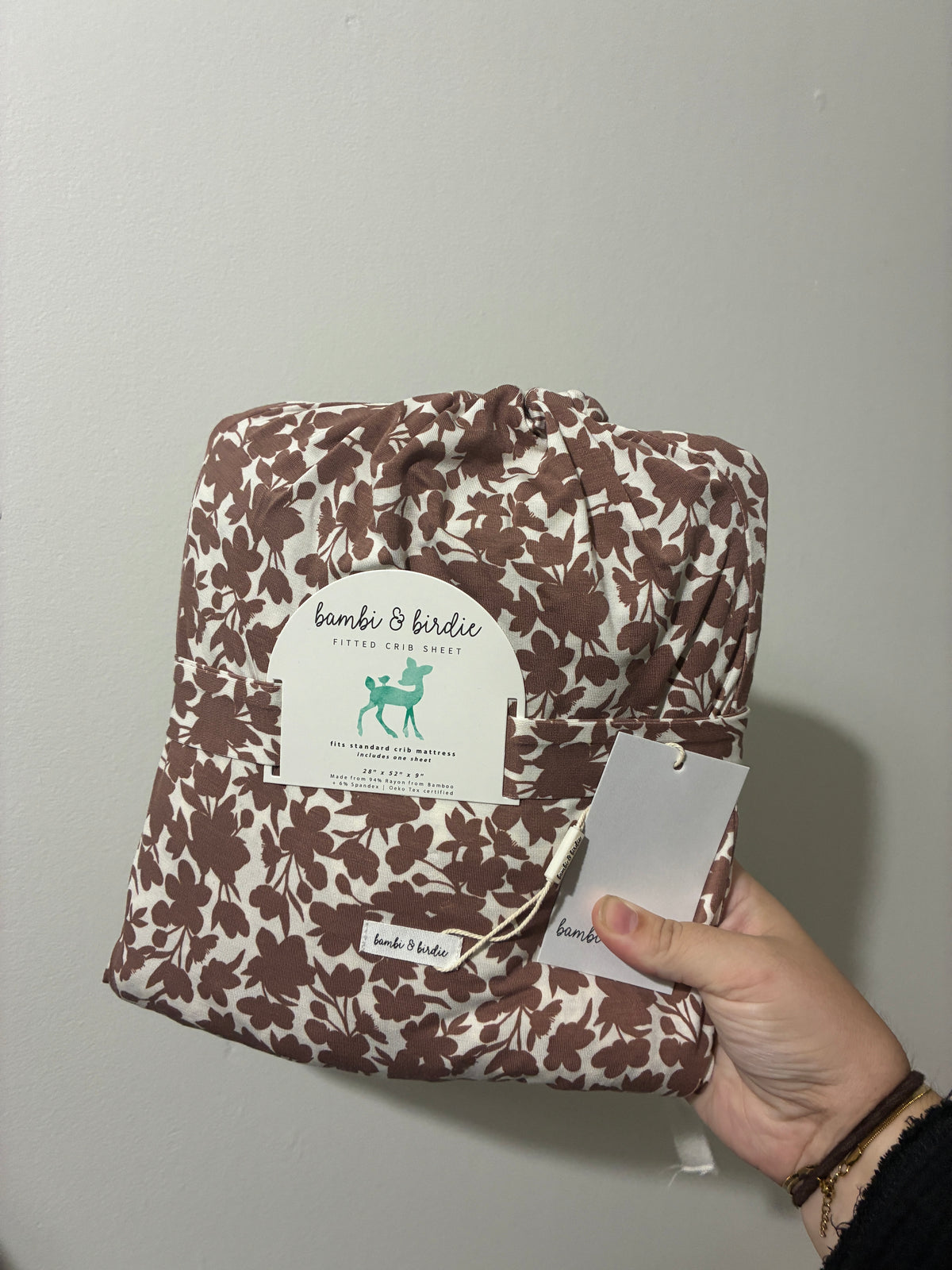 Bambi and birdie crib sheet NEW